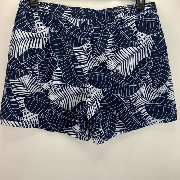 Perry Ellis Mens Palm Floral Print 7" Swim Trunks Navy Blue 2XL - Picture 2 of 3